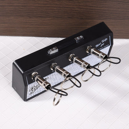 Guitar Amplifier Key Holder with Guitar Plug Keychains – Unique Wall Decor for Music Lovers 9