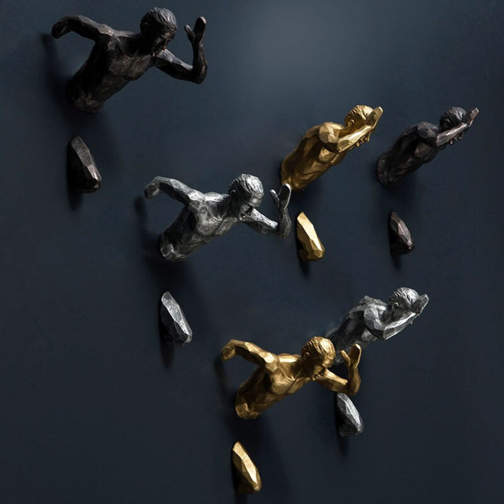 Wall-Mounted Running Man Sculpture – Modern Industrial Art for Dynamic Home Decor 2