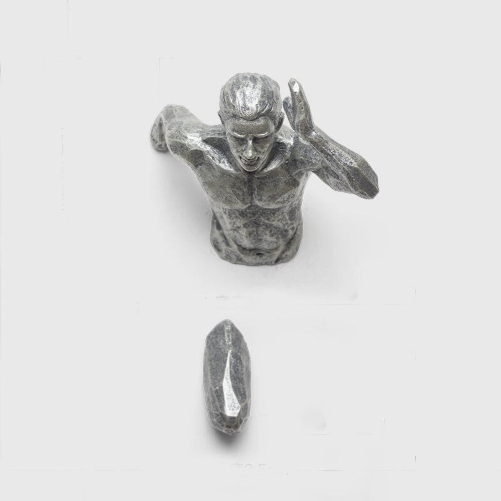 Wall-Mounted Running Man Sculpture – Modern Industrial Art for Dynamic Home Decor 5