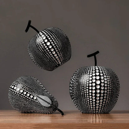 Modern Apple Sculpture in Matte Finish – Stylish Decorative Accent for Home or Office 3