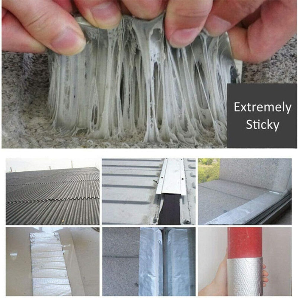 Waterproof Repair Tape for Emergency Sealing – Heavy-Duty Butyl Rubber with Aluminum Surface 4