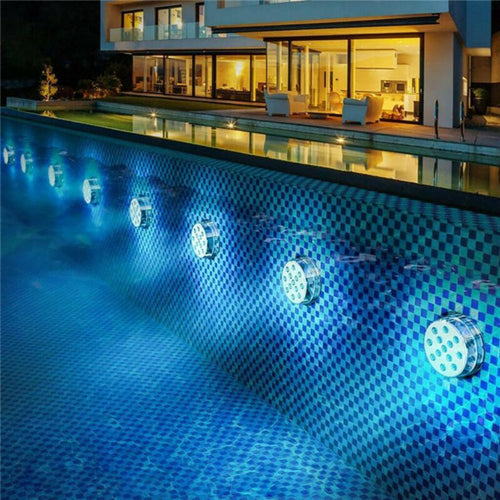 Waterproof LED Pool Light with Remote Control – Magnetic and Suction Mount for Indoor and Outdoor Use 1