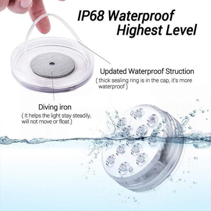 Waterproof LED Pool Light with Remote Control – Magnetic and Suction Mount for Indoor and Outdoor Use 3