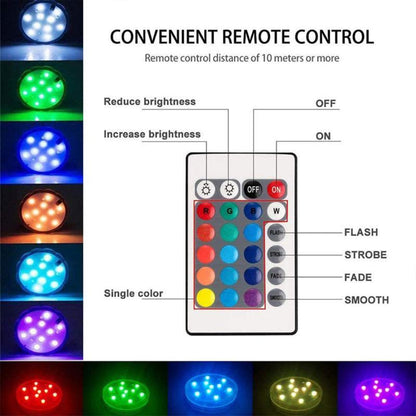Waterproof LED Pool Light with Remote Control – Magnetic and Suction Mount for Indoor and Outdoor Use 4