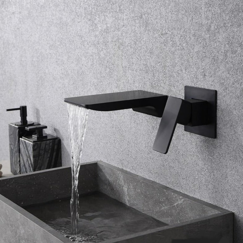 Modern Wall-Mounted Touchless Faucet with Sensor Control for Kitchen and Bathroom – Adjustable Temperature and Flow, Elegant Waterfall Design 3