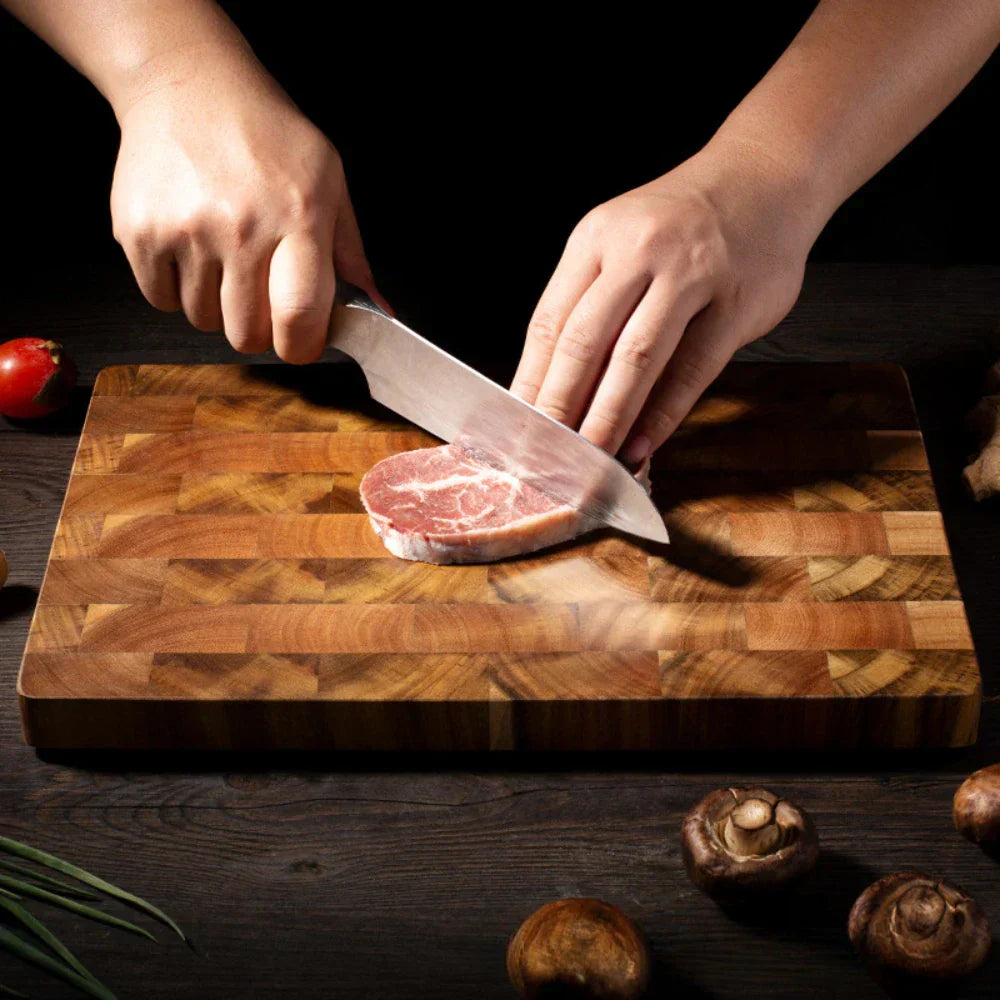 Reversible Acacia Wood Cutting Board – Durable, Antibacterial, and Water-Resistant Kitchen Essential 3