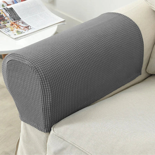 Waterproof Stretch Armrest Covers Set – 2-Piece Jacquard Polyester for Sofas and Chairs 1