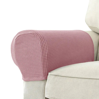 Waterproof Stretch Armrest Covers Set – 2-Piece Jacquard Polyester for Sofas and Chairs 11