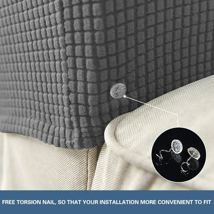 Waterproof Stretch Armrest Covers Set – 2-Piece Jacquard Polyester for Sofas and Chairs 5