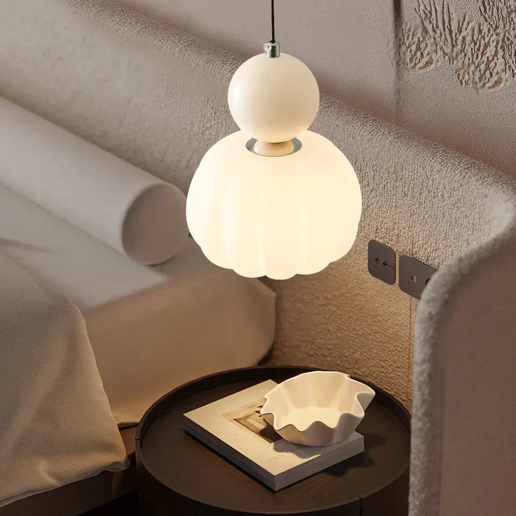 Art Deco Ceiling Light Fixture – Cream Finish, Vintage Design for Home Décor 2