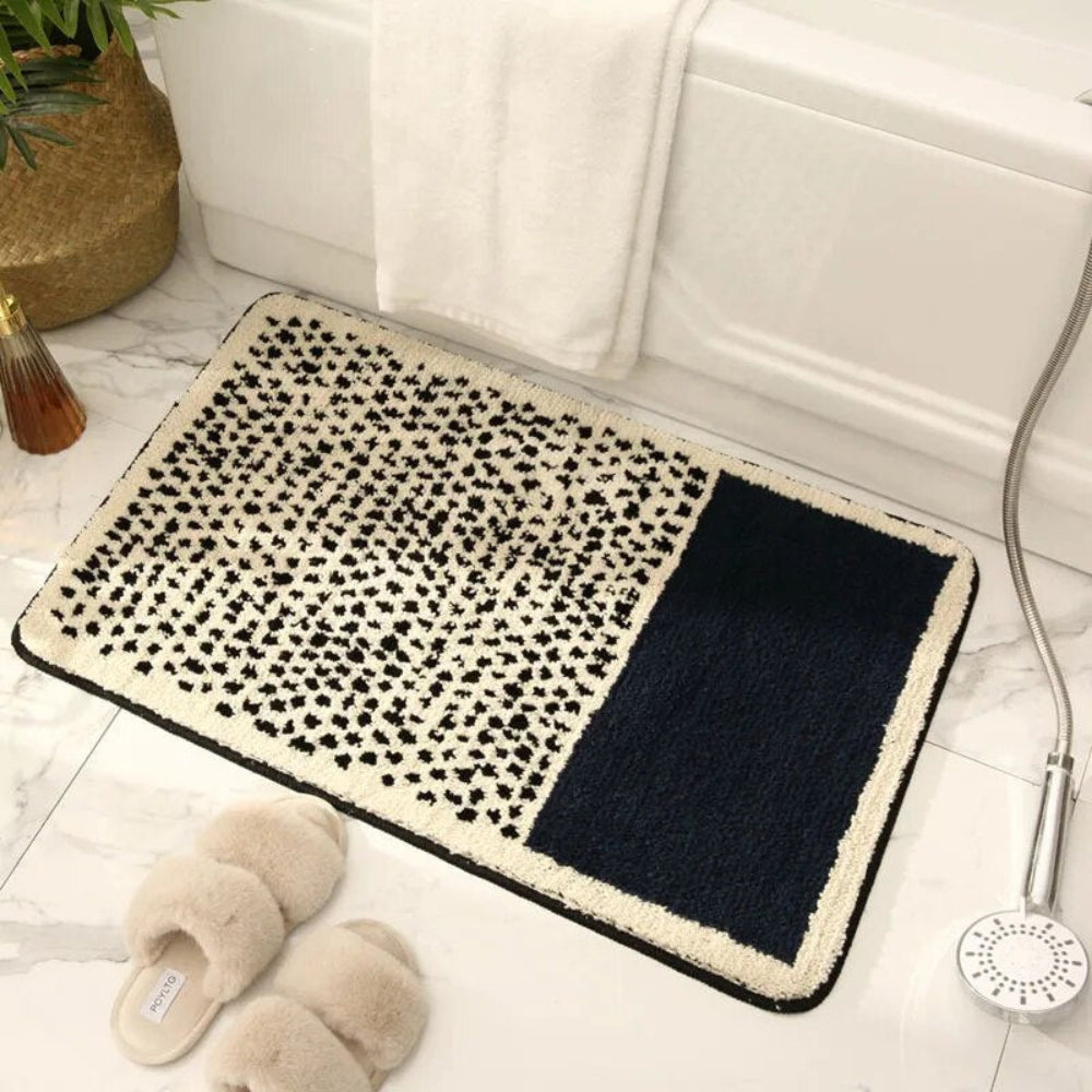 Abstract Luxury Bath Mat with Soft Microfiber Texture – Non-Slip Design for Bathroom Elegance 1