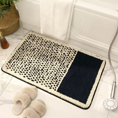 Abstract Luxury Bath Mat with Soft Microfiber Texture – Non-Slip Design for Bathroom Elegance 1