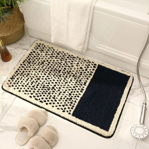 Abstract Luxury Bath Mat with Soft Microfiber Texture – Non-Slip Design for Bathroom Elegance 1