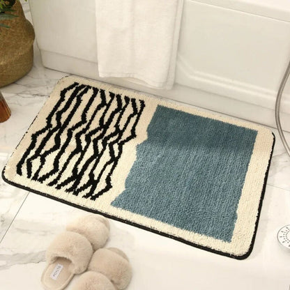 Abstract Luxury Bath Mat with Soft Microfiber Texture – Non-Slip Design for Bathroom Elegance 2