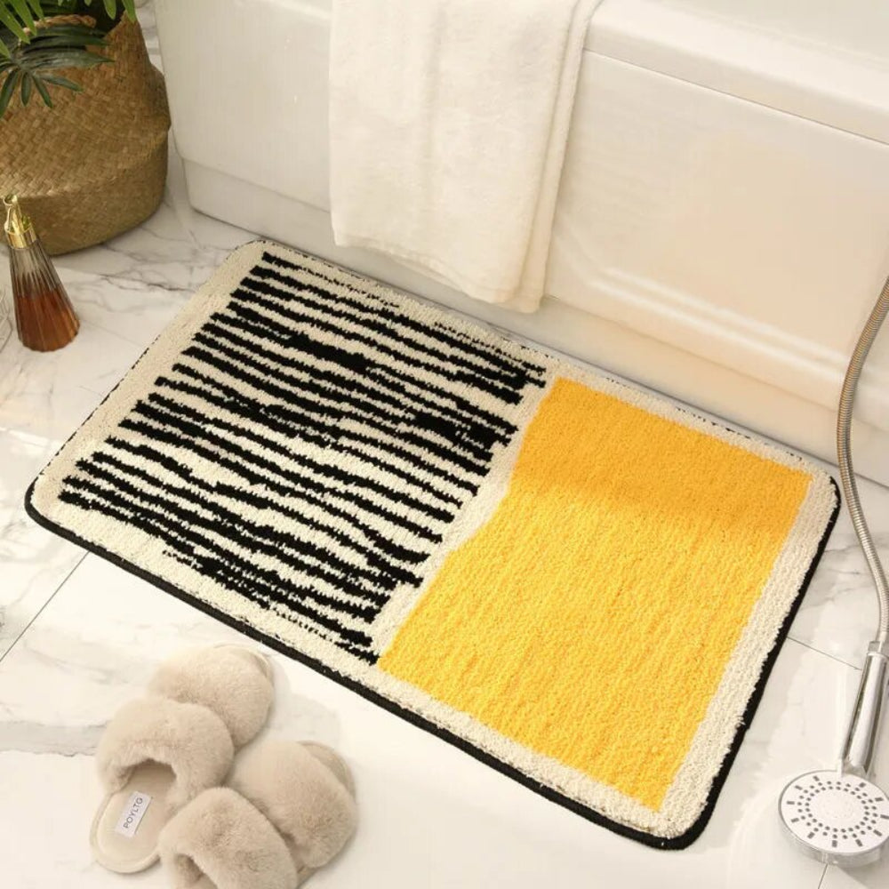 Abstract Luxury Bath Mat with Soft Microfiber Texture – Non-Slip Design for Bathroom Elegance 3