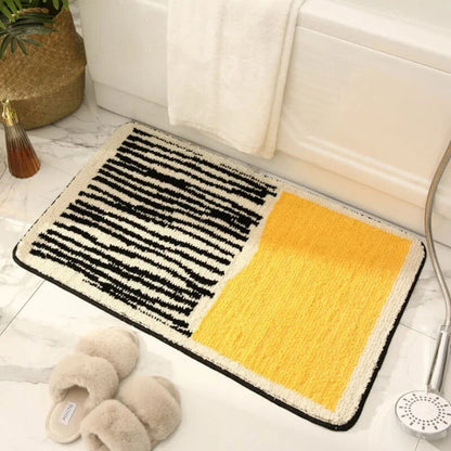 Abstract Luxury Bath Mat with Soft Microfiber Texture – Non-Slip Design for Bathroom Elegance 3