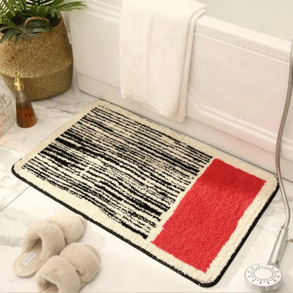 Abstract Luxury Bath Mat with Soft Microfiber Texture – Non-Slip Design for Bathroom Elegance 4