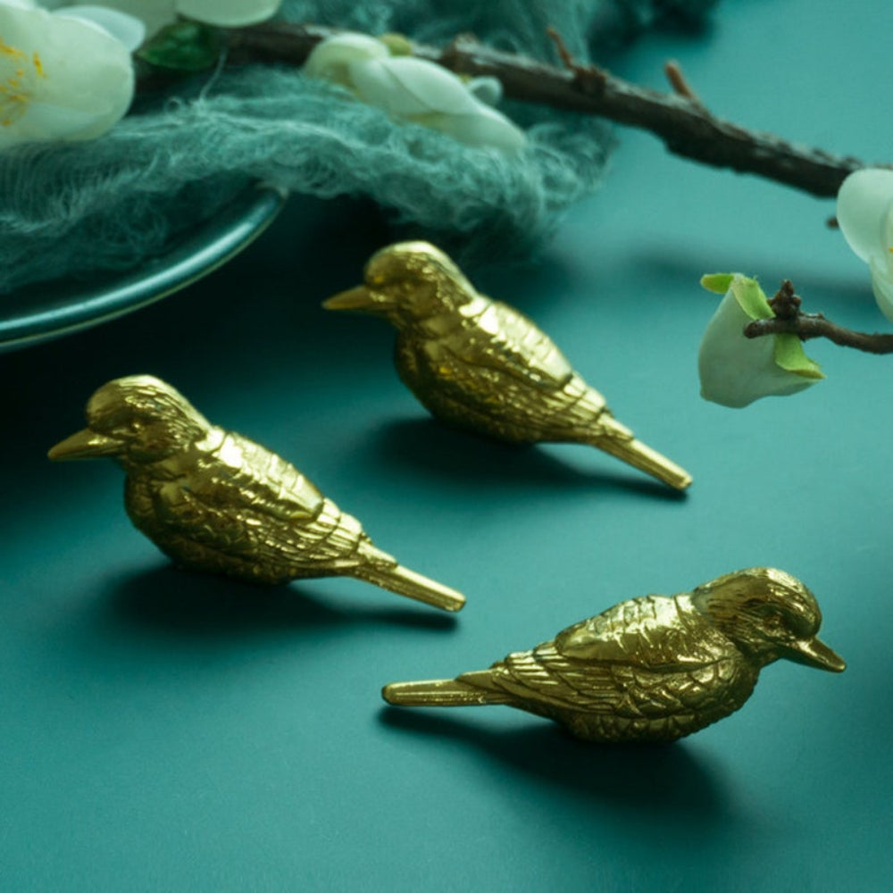 Elegant Gold Brass Bird Cabinet Handles – Nature-Inspired Drawer Pulls for Furniture 3