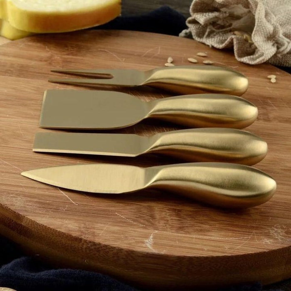 Golden Kitchen Utensil Set - Premium Stainless Steel Tools for Baking and Serving 3