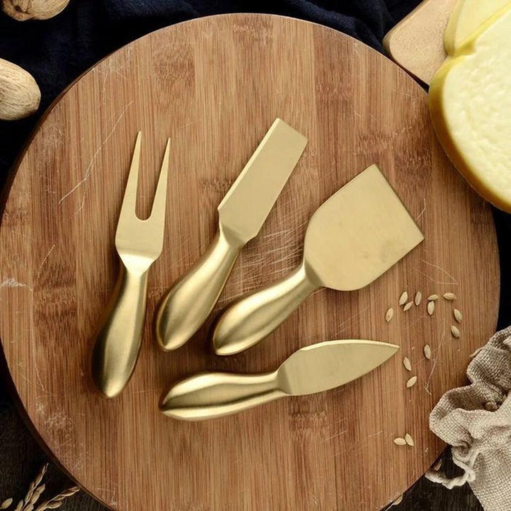 Golden Kitchen Utensil Set - Premium Stainless Steel Tools for Baking and Serving 4
