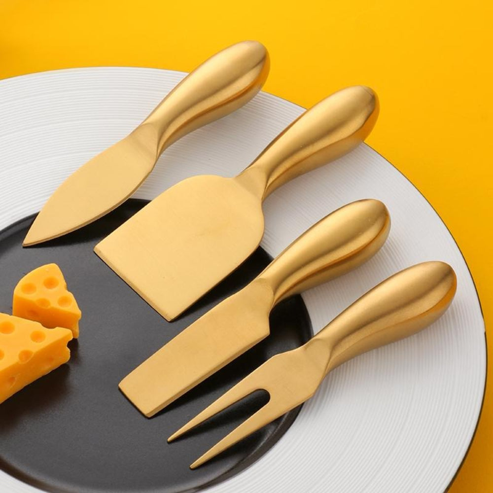 Golden Kitchen Utensil Set - Premium Stainless Steel Tools for Baking and Serving 7