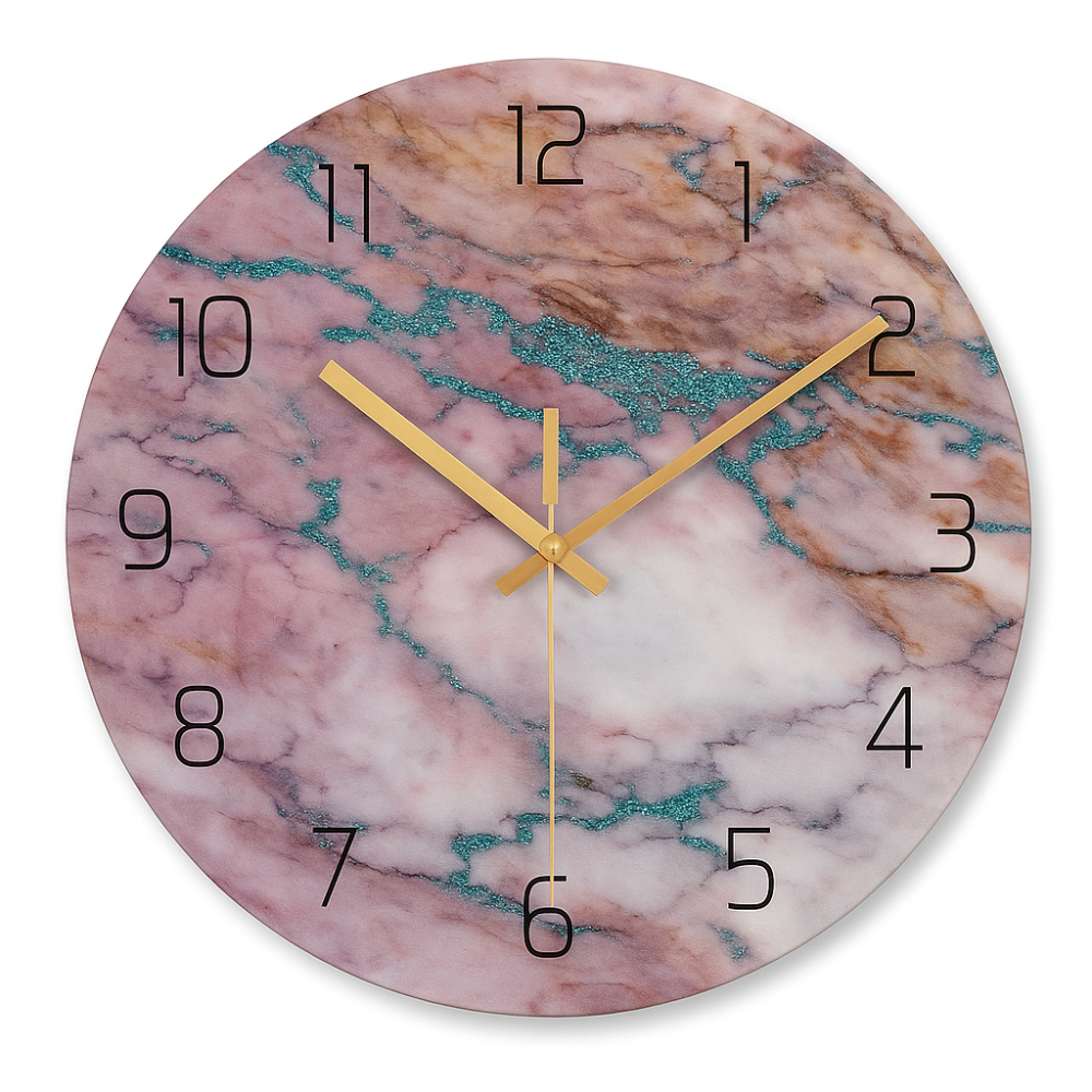 Luxurious Marble-Design Wall Clock – Elegant Home Decor with Easy Read Dial 4