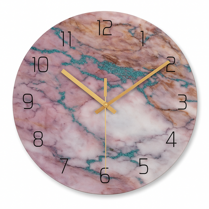 Luxurious Marble-Design Wall Clock – Elegant Home Decor with Easy Read Dial 4
