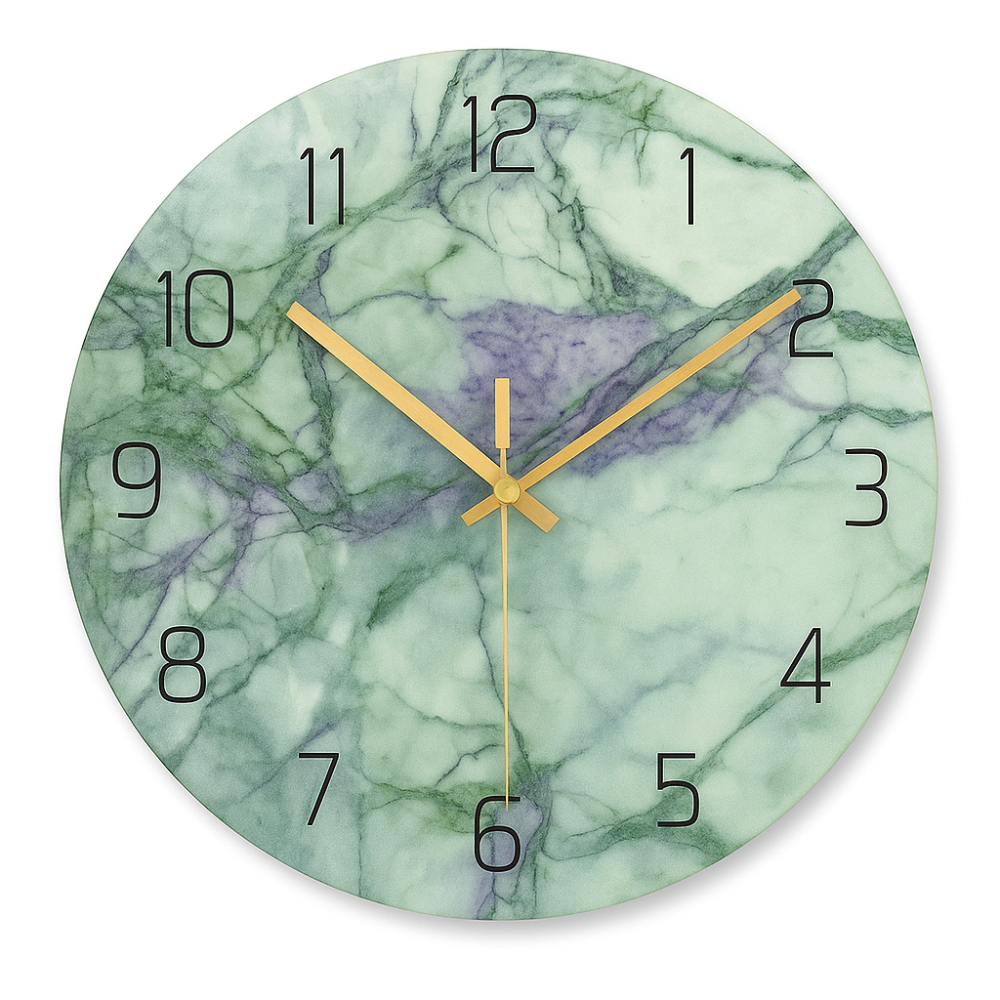Luxurious Marble-Design Wall Clock – Elegant Home Decor with Easy Read Dial 5
