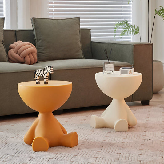 Luxurious Round Coffee Table with Geometric Base – Modern Indoor Centerpiece for Living Room and Lounge 1