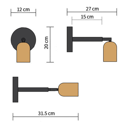 Adjustable Iron Wall Light with Rotatable Arm – Modern Minimalist Design for Home and Office 5