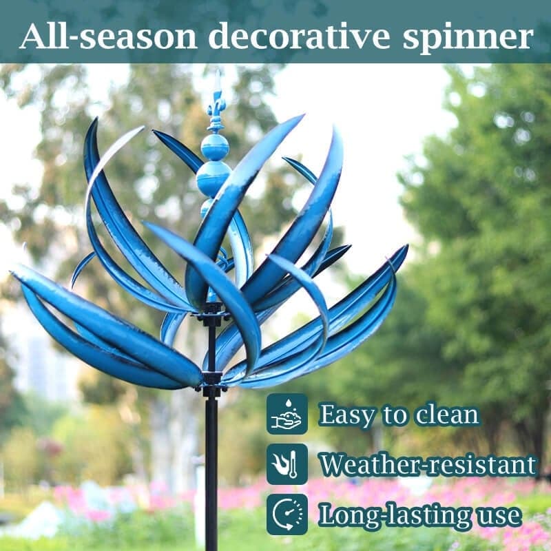 Elegant Metal Wind Spinner for Garden and Patio – Easy Installation Outdoor Décor 4