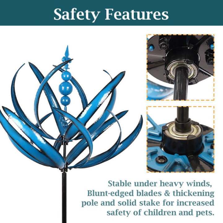 Elegant Metal Wind Spinner for Garden and Patio – Easy Installation Outdoor Décor 5