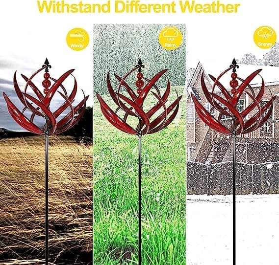 Elegant Metal Wind Spinner for Garden and Patio – Easy Installation Outdoor Décor 7
