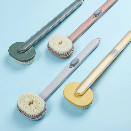 Ergonomic Bath Brush with Long Handle for Easy Body Cleaning – Soft Nylon Bristles 1