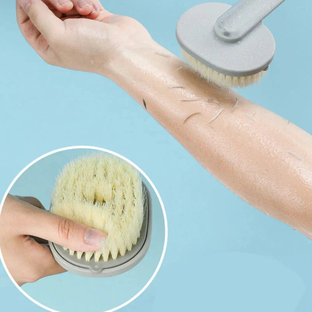 Ergonomic Bath Brush with Long Handle for Easy Body Cleaning – Soft Nylon Bristles 2