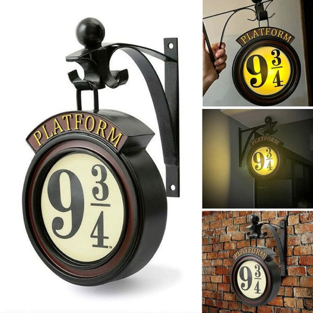 Platform 9¾ Wall Light – Magical Hogwarts Station Lamp for Home Decor – Warm Golden Glow for Bedroom, Office, or Study 4