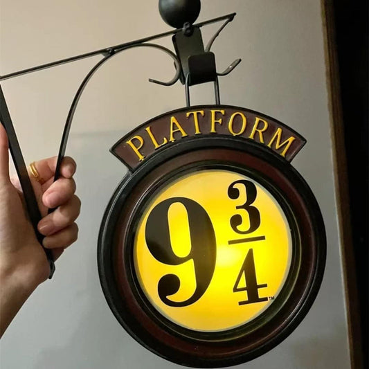 Platform 9¾ Wall Light – Magical Hogwarts Station Lamp for Home Decor – Warm Golden Glow for Bedroom, Office, or Study 1