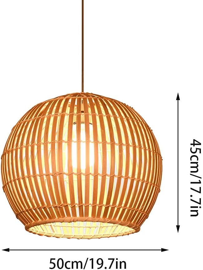 Handwoven Bamboo Chandelier with Adjustable Cable – Boho Style Lighting Fixture 5