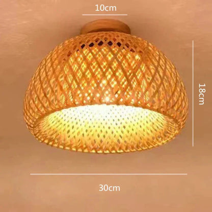 Elegant Bamboo Ceiling Light Fixture – Handcrafted Natural Design for Modern and Earthy Interiors 4