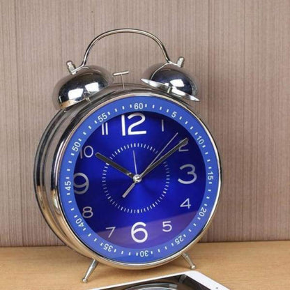 Oversized Vintage Double Bell Alarm Clock – Retro Metal Design with Loud Ringing 2