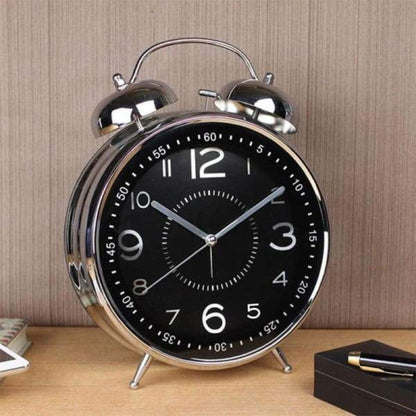 Oversized Vintage Double Bell Alarm Clock – Retro Metal Design with Loud Ringing 3