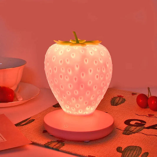 BerryGlow - Moderne LED-Tischleuchte in Erdbeerform