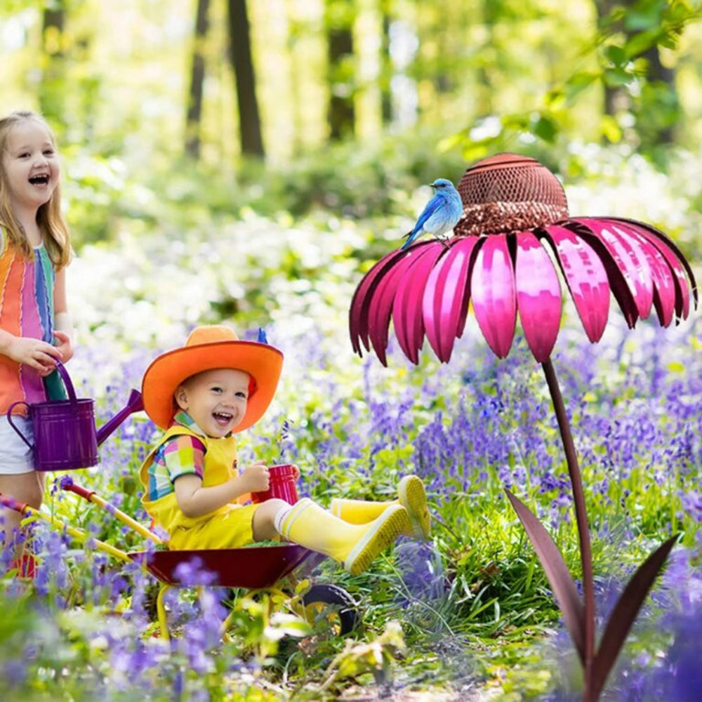 BloomFeast - Dekoratives Vogelfutterhaus in Form einer Blume