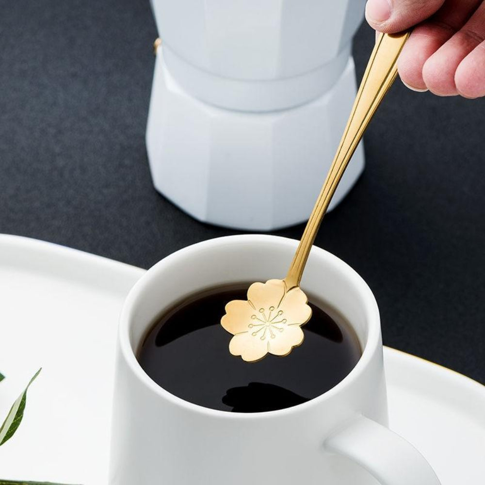 Elegant Stainless Steel Floral Teaspoon Set – 8 Unique Designs for Tea, Coffee, and Desserts 9