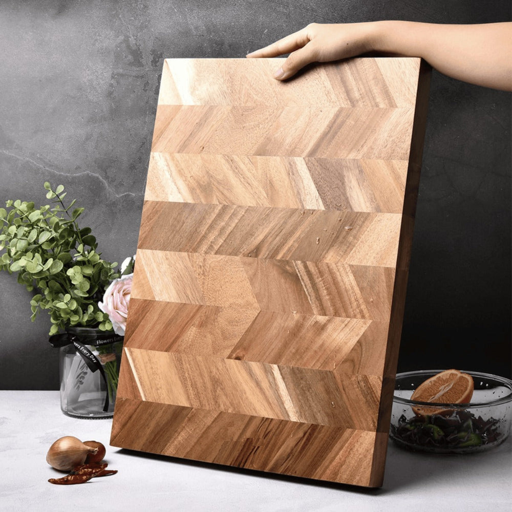 Deluxe Reversible Ash Wood Cutting Board with Non-Slip Feet and Juice Grooves – Large Chopping Board for Meat and Cheese 2