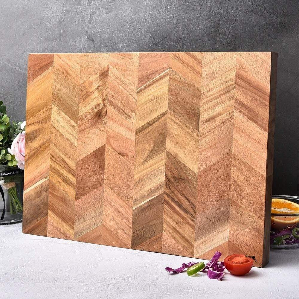 Deluxe Reversible Ash Wood Cutting Board with Non-Slip Feet and Juice Grooves – Large Chopping Board for Meat and Cheese 3