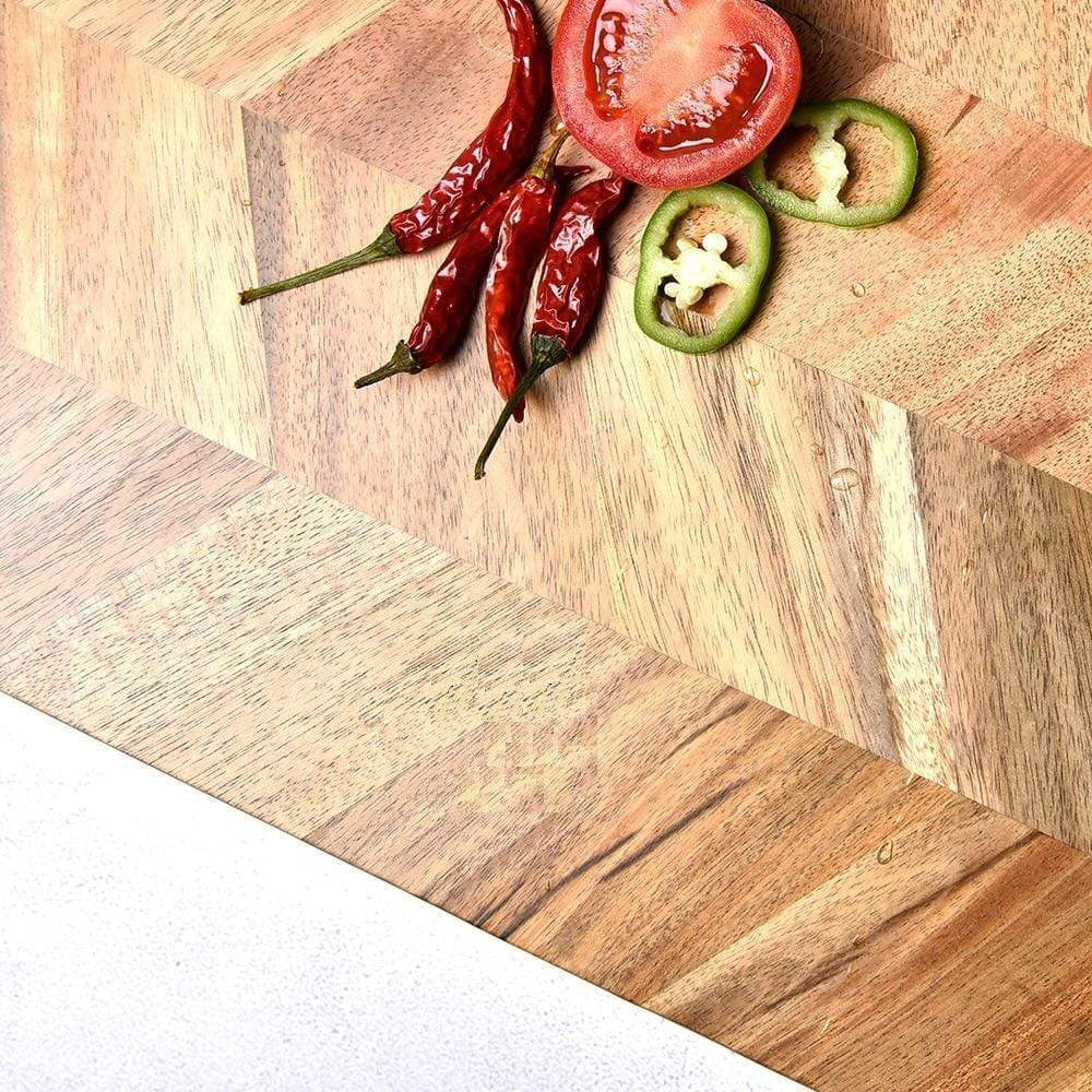 Deluxe Reversible Ash Wood Cutting Board with Non-Slip Feet and Juice Grooves – Large Chopping Board for Meat and Cheese 4