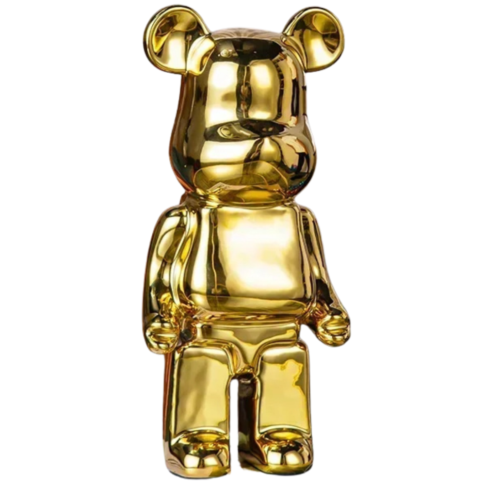 Artistic Bear Sculpture in Resin - Modern Home Decor for Strength and Creativity 2