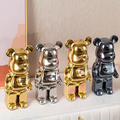 Artistic Bear Sculpture in Resin - Modern Home Decor for Strength and Creativity 4