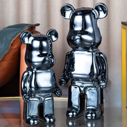 Artistic Bear Sculpture in Resin - Modern Home Decor for Strength and Creativity 5